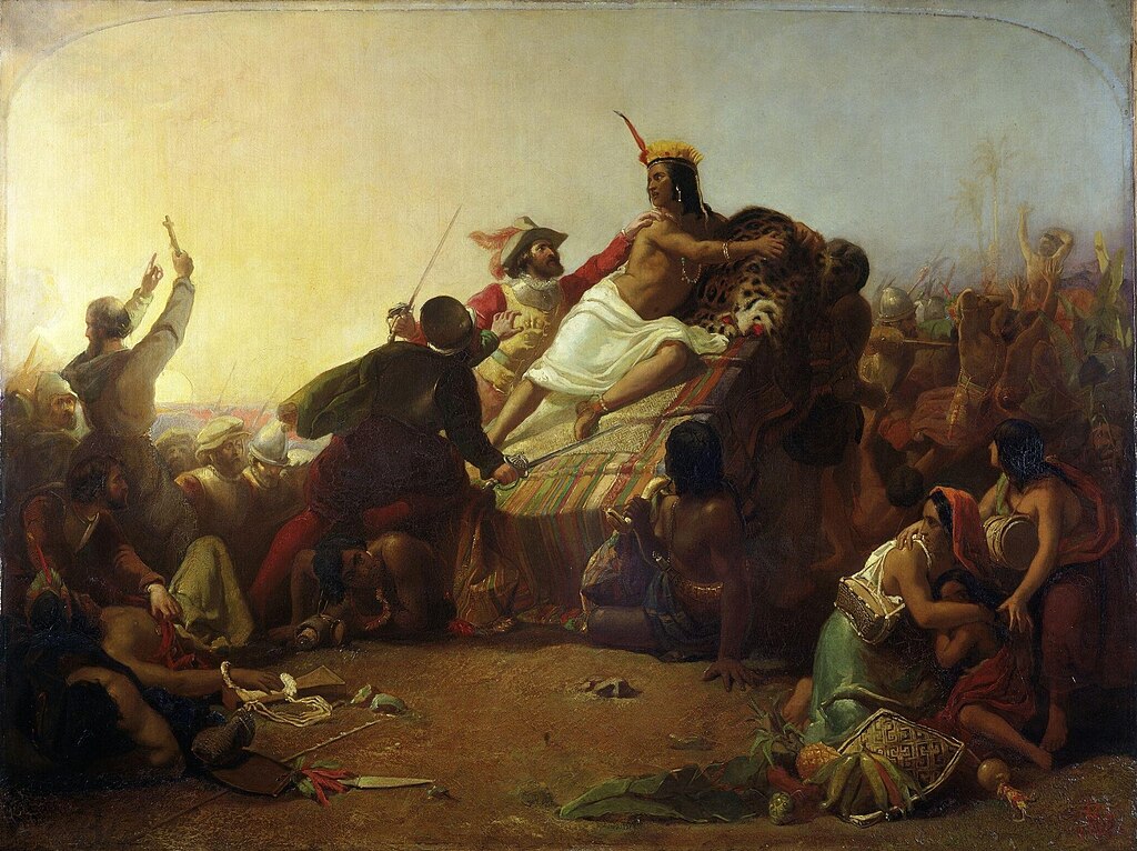 John Everett Millais - Pizarro seizing the Inca of Peru