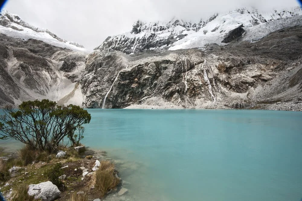 Mountian lake in the andes near Huaraz
