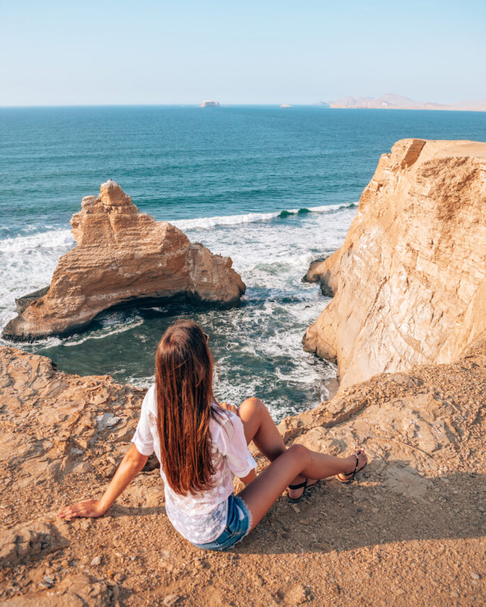 Tourist resting at the beaches of Paracas.
